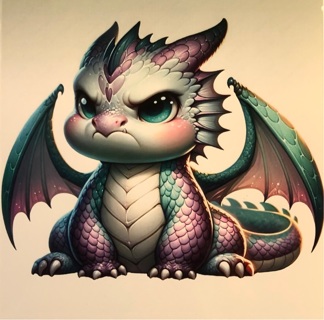 Grumpy Dragon - 3 x 4” MAGNET - GIN ONLY