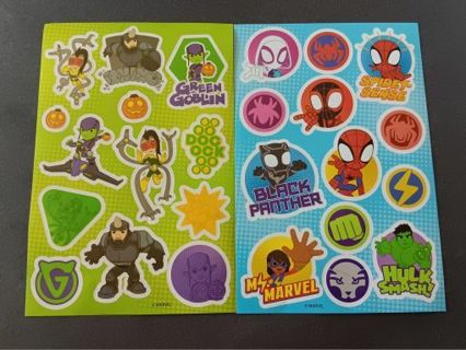 2 Marvel Sticker Sheets