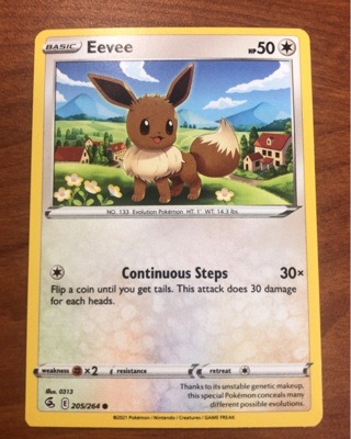 Pokemon Trading Card- Eevee 