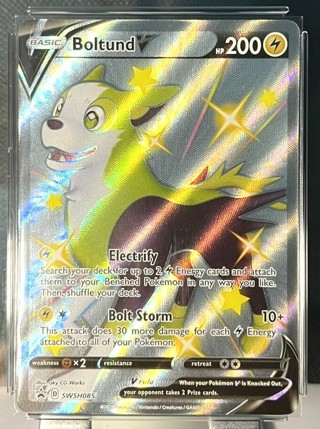 Shiny Boltund V SWSH085 Full Art Shining Fates Pokemon NM