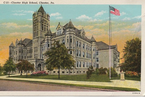 Vintage Unused Postcard: d: Chester High School, Chester PA