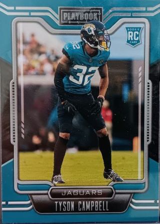 2021 PANINI PLAYBÒOK TYSON CAMPBELL ROOKIE RC # 156 JACKSONVILLE JAGUARS