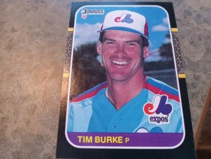 1987 DONRUSS TIM BURKE MONTREAL EXPOS BASEBALL CARD# 222