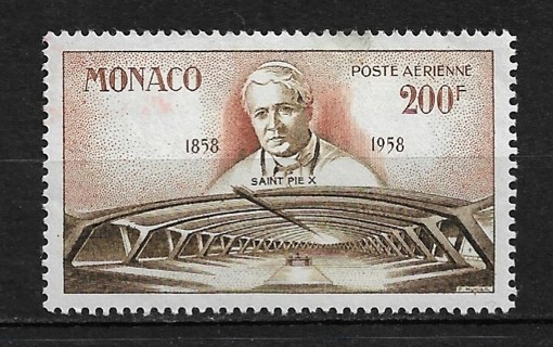 1951 Monaco ScC52 Pope Pius X MH
