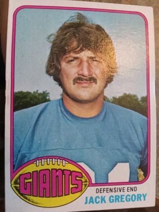 1976 TOPPS JACK GREGORY NEW YORK GIANTS FOOTBALL CARD# 57