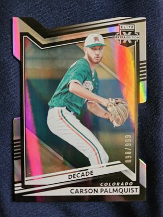 2022 Panini Elite Extra Edition Decade Die-Cut Carson Palmquist