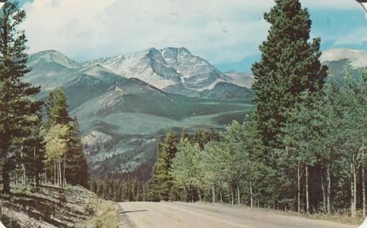 Vintage Used Postcard: C: 1954 Mt Ypsilon, Rocky Mountains, CO