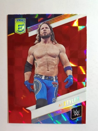 2023 Donruss Elite WWE Wrestling - #18 AJ STYLES RED CHECKERBOARD