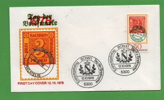 FDC Germany - day of the stamp 1978 12th of October 1978