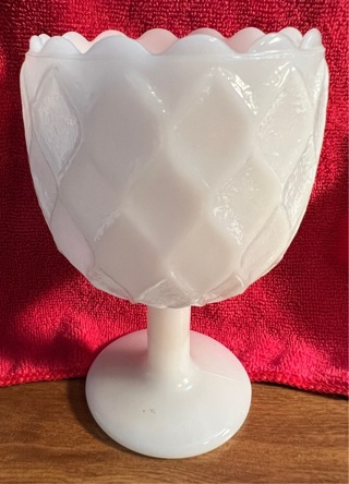 Milk Glass Goblet 