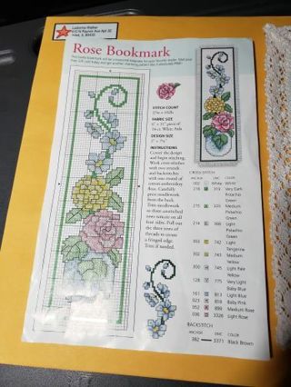 Cross stitch pattern and cross stitch bookmark