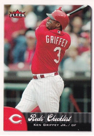 2007 Ken Griffey Fleer Checklist Cincinatti Reds