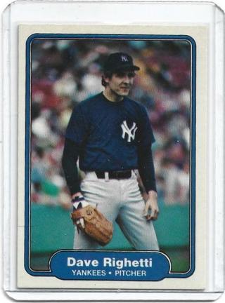 1982 FLEER DAVE RIGHETTI CARD