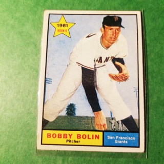 1961 - TOPPS BASEBALL CARD NO. 449 - BOBBY BOLIN ROOKIE - GIANTS