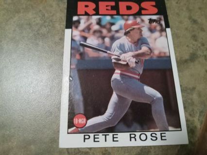 1986 TOPPS PETE ROSE CINCINNATI REDS BASEBALL CARD# 1