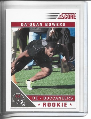 2011 Score Da'Quan Bowers Rookie NFL Football Card 