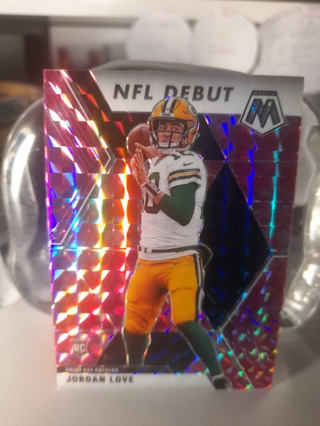 2020 Panini Mosaic Camo Pink #264 Jordan Love PACKERS NFL DEBUT RC ROOKIE