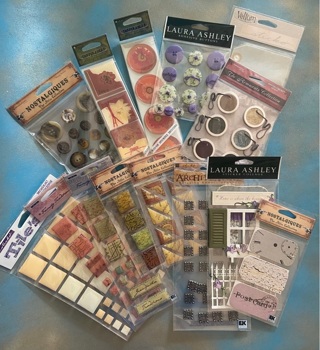 Lots of new shabby chic scrapbooking stickers 15 packages!