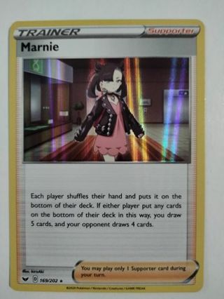 Marnie 169/202 rare holo nm pokemon