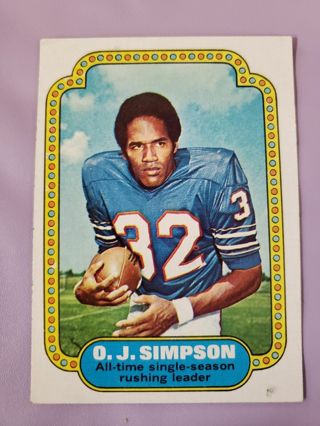 1974 Topps - O.J. Simpson #1 73' season record breaker