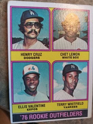 1976 TOPPS ROOKIES CRUZ-DODGERS/ LEMON WHITE SOX/VALENTINE-EXPOS/WHITFIELD-YANKEES