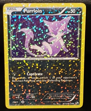 ⚡ Pokemon Card Purrloin RC13/RC25 ⚡ 50 HP B&W LT Radiant Collection Holo Foil Uncommon