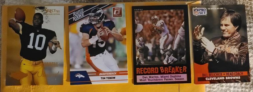 4 NFL rookie cards