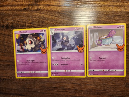 Pokémon Lot of 3 Psychic Cards - 2020 Trick or Trade - Pokemon Trading Card Game