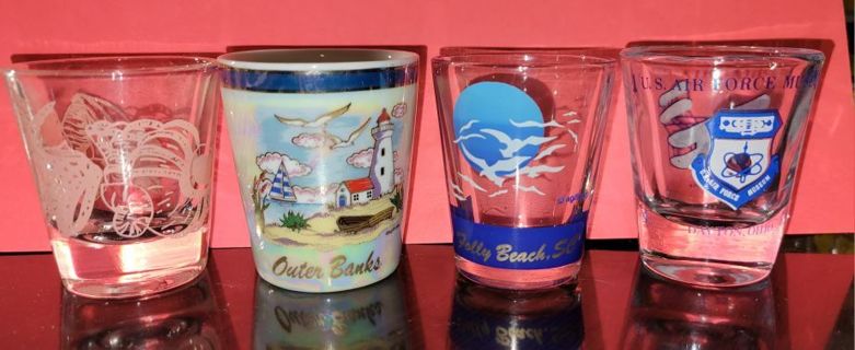 4 Collectible Shot Glasses