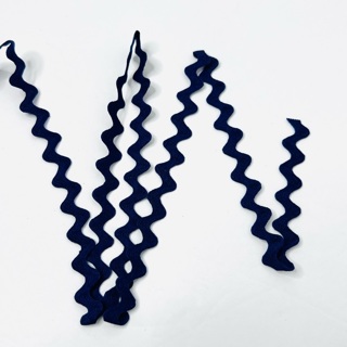 Navy Blue 1/2” Wide Large Rick Rack Trim Edge 