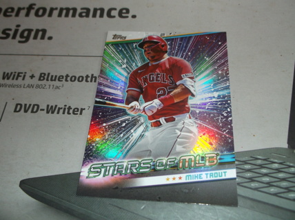 2024 Topps Series 1  Stars of MLB    Mike  Trout   insert   card  #   smlb  - 2  Los Angeles Angels