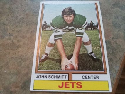 1974 TOPPS JOHN SCHMITTNEW YORK JETS FOOTBALL CARD# 363