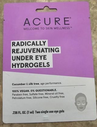 NEW Acure Under Eye Hydrogels Cucumber & Silk Tree Rejuvenating 1 Set of 2 Gels Sealed