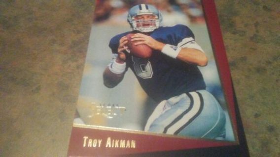 1993 PINNACLE/ SCORE SELECT TROY AIKMAN DALLAS COWBOYS FOOTBALL CARD# 7