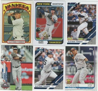 Fantastic Set of 6 Gleyber Torres New York Yankees w/Donruss base and Photo Variation!