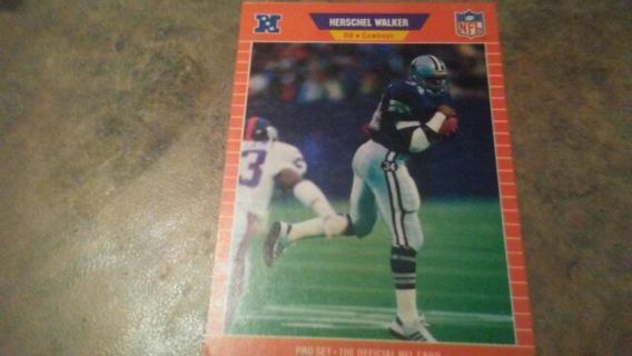 1989 NFL PRO SET HERSCHEL WALKER DALLAS COWBOYS FOOTBALL CARD# 96