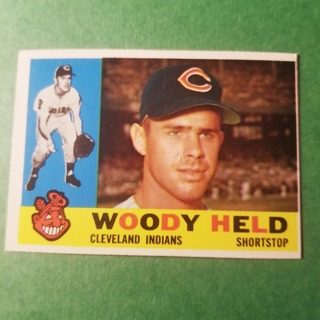 1960 - TOPPS EXMT - NRMT BASEBALL - CARD NO - 178 - WOODY HELD - INDIANS