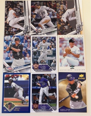 9 Colorado Rockies baseball cards 