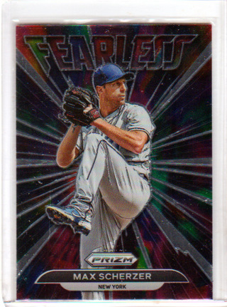 Max Scherzer,  2022 Panini Prizm FEARLESS Card #FL-1,  New York Mets,  (EL)