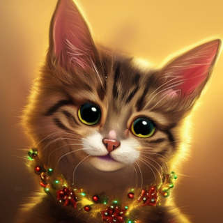 Listia Digital Collectible: Bejeweled Christmas Kitty