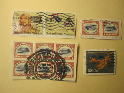 lot of Used US Stamps #51: Inverted Jenny Collector's  Set W/ Official Oversized Postmark