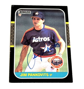 Jim Pankovits Autograph Signed 1987 Donruss Houston Astros