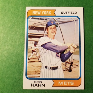 1974 - TOPPS EXMT - NRMT BASEBALL - CARD NO - 291 -  DON HAHN - METS