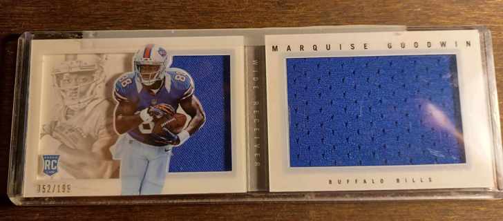 2013 Panini Playbook Rookie Jerseys Silver ~ Marquise Goodwin #d 152/199