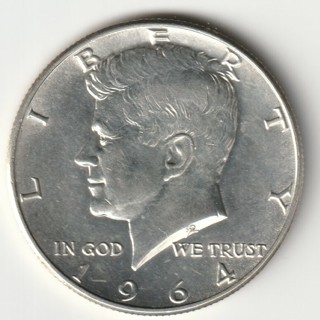 1964-D Kennedy Half Dollar 90% Silver U.S. Fifty Cent Coin