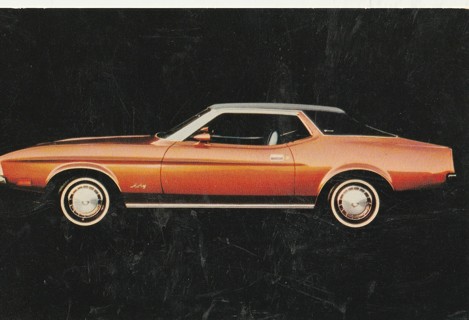 Vintage Unused Postcard: (c): 1971 Mustang Grande