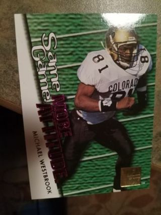 1999 SKYBOX IMPACT MICHAEL WESTBROOK ROOKIE COLORADO BUFFALOS FOOTBALL CARD# F4