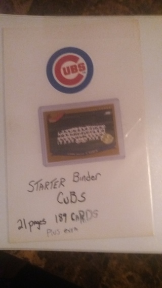 chicago cubs starter binder free shipping