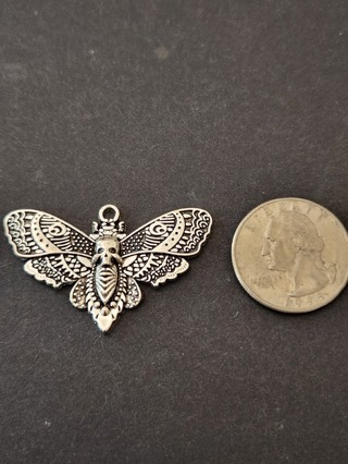 SKULL Butterfly Pendant!! Very Unique!!