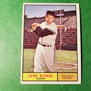 1961 - TOPPS BASEBALL CARD NO. 351 - JIM KING - SENATORS